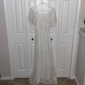White lace maxi dress!